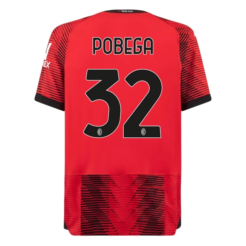 Camiseta Milan AC Home 2023 2024 Pobega Fútbol de pie profesional