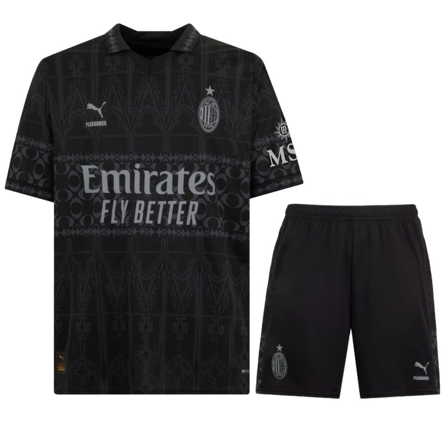 Maillot Milan Ac Fourth X Pleasures Noir Foot Soccer Pro