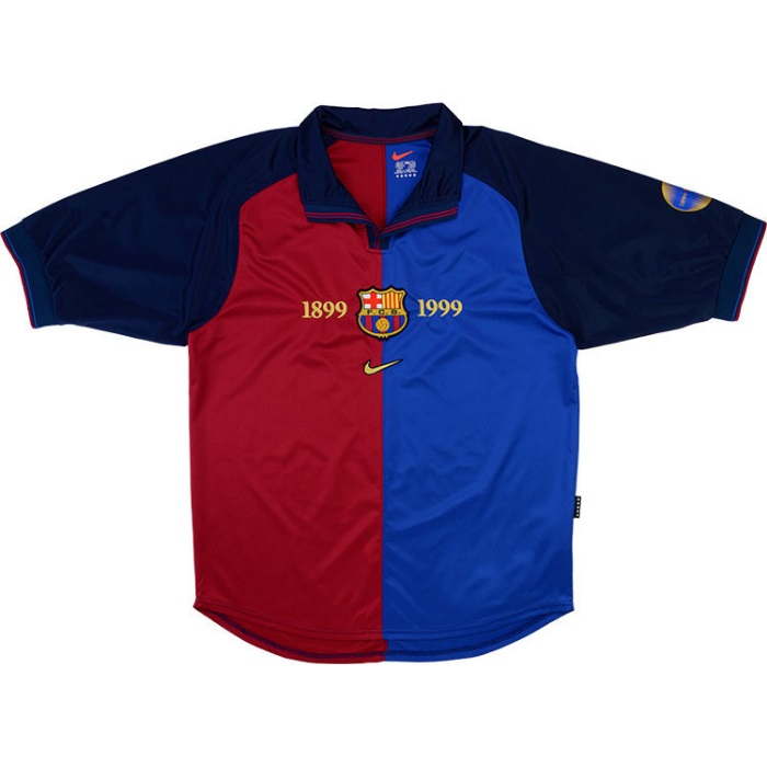 Maillot Retro Vintage FC Barcelone Centenaire 1999 2000 (01)