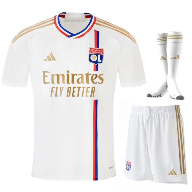 Olympique Lyonnais Home Child Kit Jersey 2023 2024 (1)