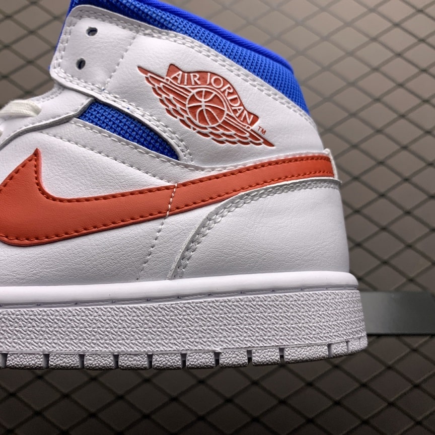 Air Jordan 1 MID White Orange Blue (2)