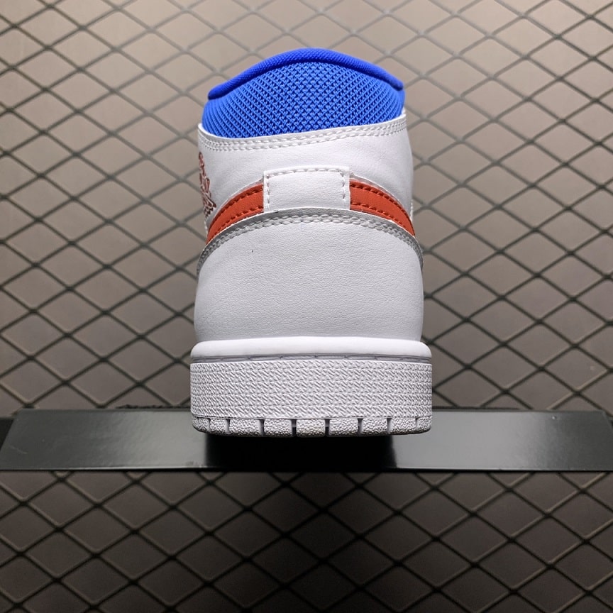 Air Jordan 1 MID White Orange Blue (6)