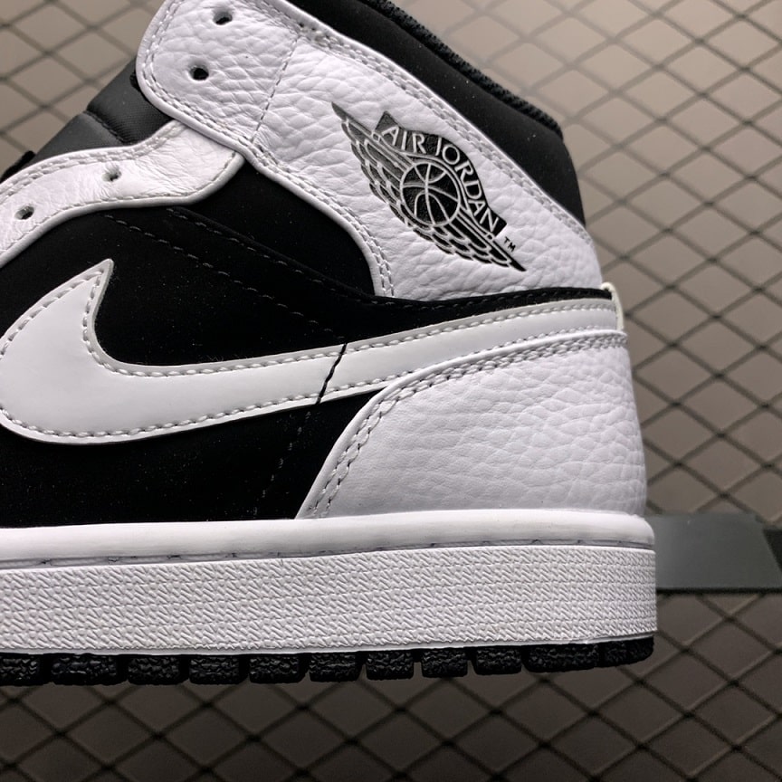 Air Jordan 1 MID Blanc Noir (3)