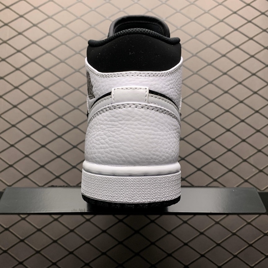 Air Jordan 1 MID Blanc Noir (5)