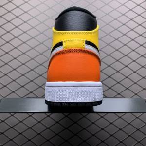 Air Jordan 1 MID Amarillo Orange Leather  (5)