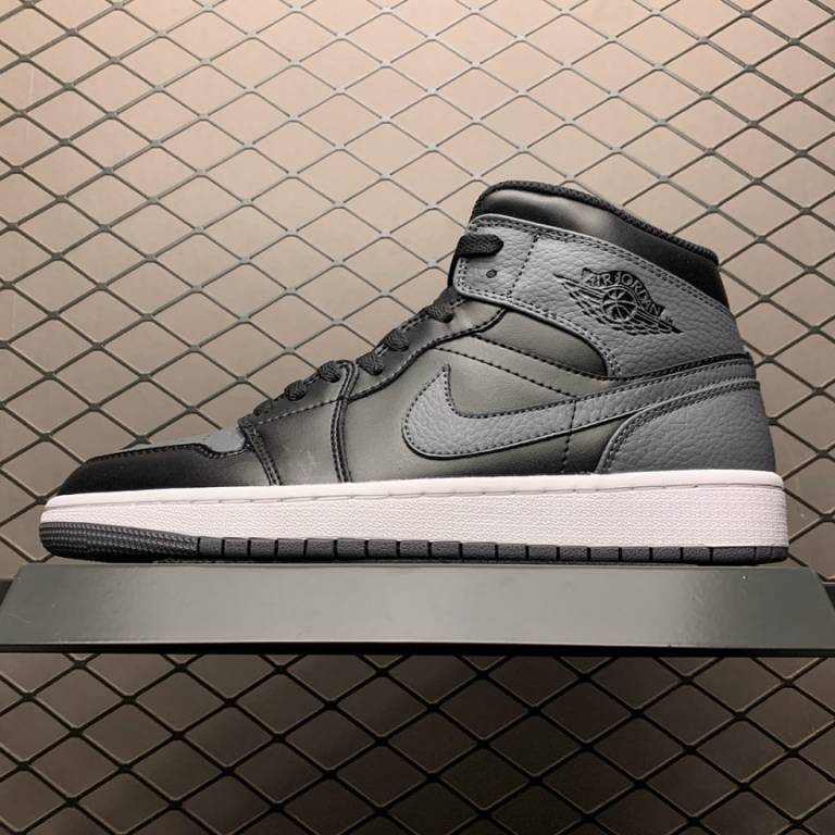 Air jordan 1 mid black store dark grey