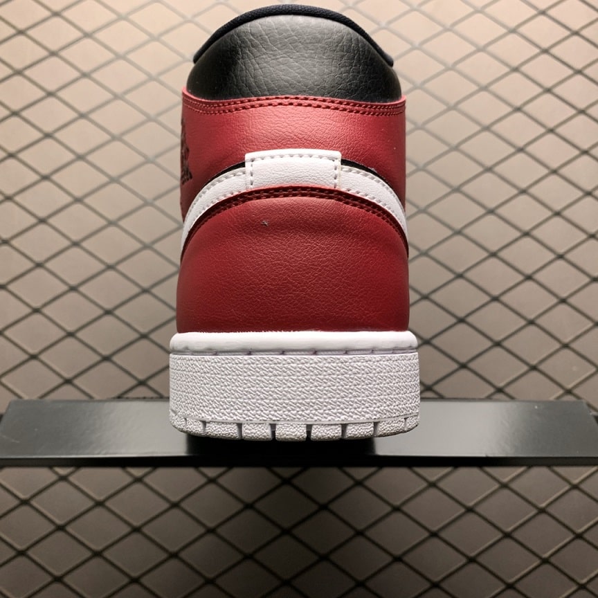 Air Jordan 1 MID Black Noble Red (3)