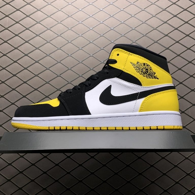 Air Jordan 1 MID Yellow Toe Black (1)