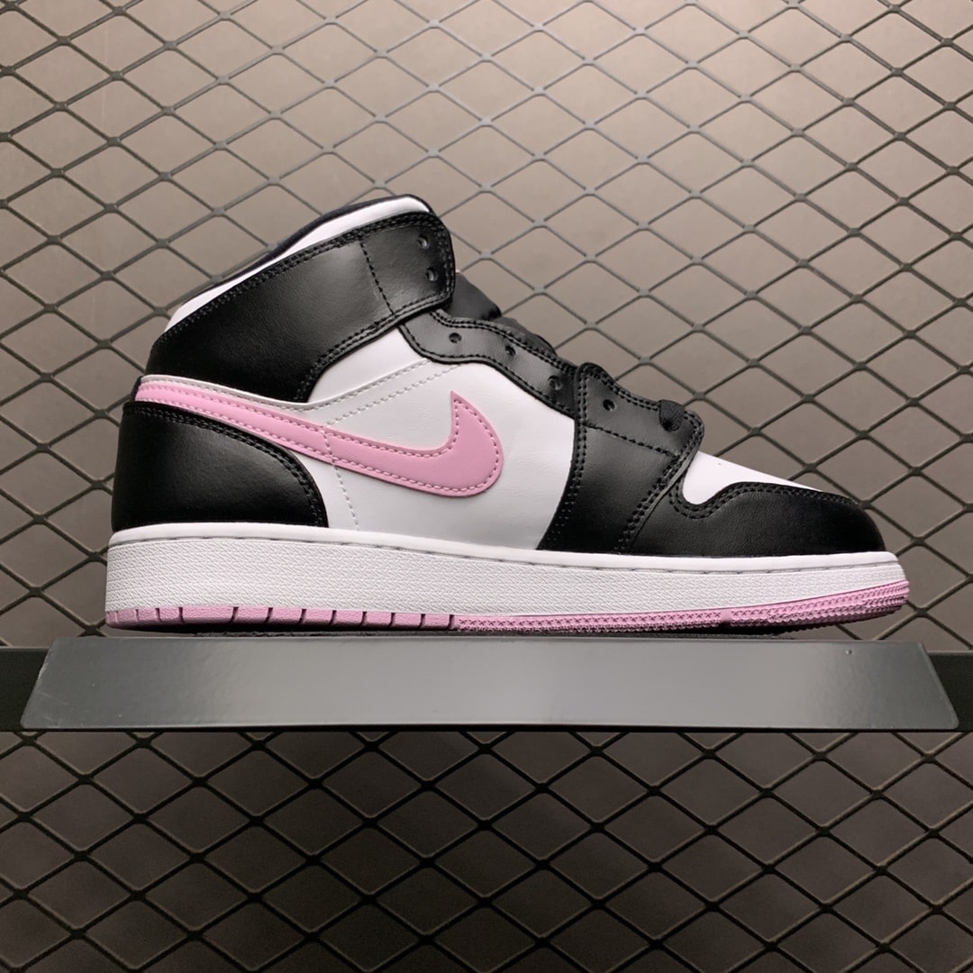 Air Jordan 1 MID White Black Light Arctic Pink (2)