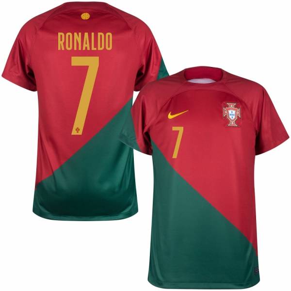 MAILLOT ENFANT PORTUGAL DOMICILE COUPE DU MONDE 2022 RONALDO