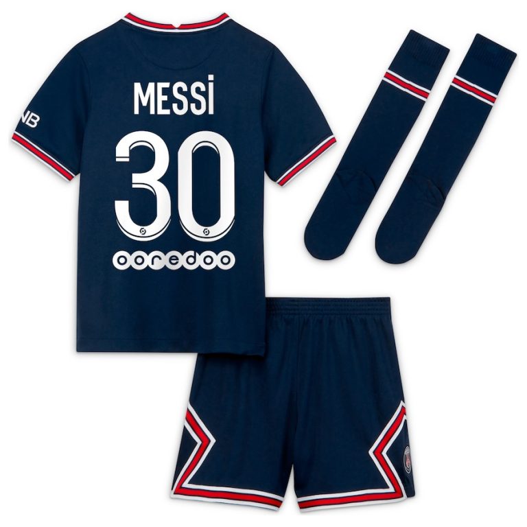 Maillot Enfant PSG Domicile Lionel Messi 2021 2022 (01)