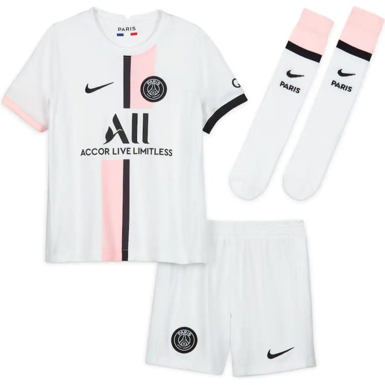 AMD SPORTS Paris Messi 2021-22 Home/Away Maillots de Football pour Enfants avec des Chaussettes Et des Shorts, Tailles Enfants 2-14 Ans 