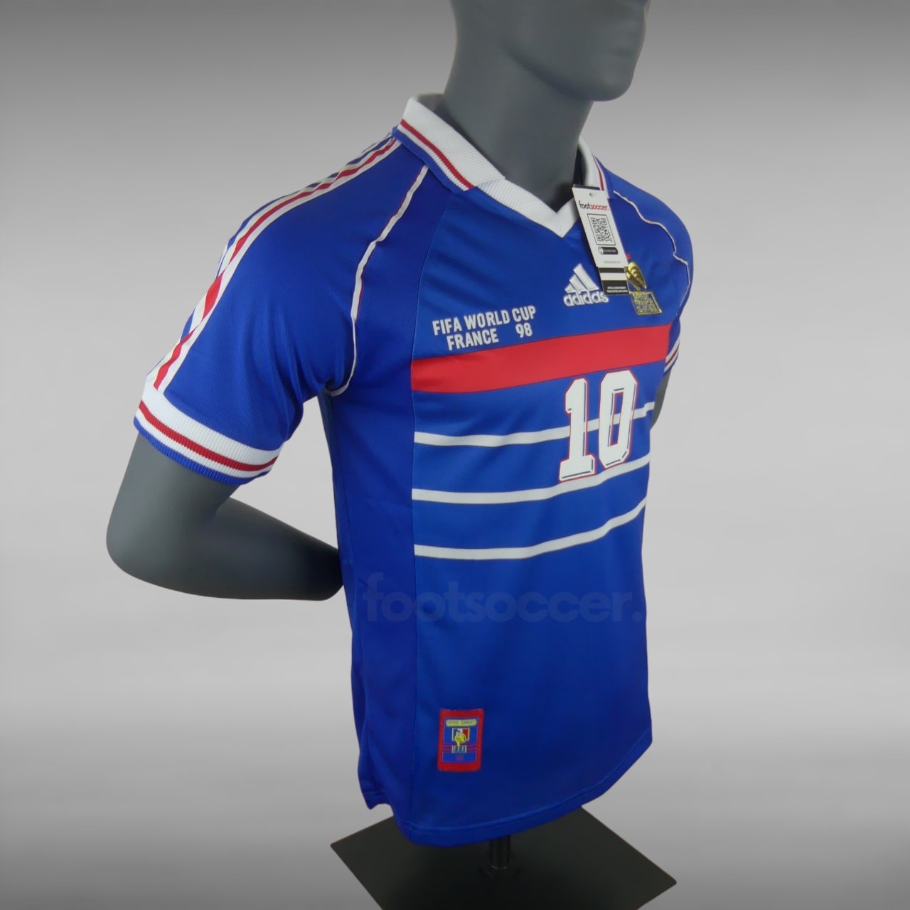 Zidane Retro France 1998 World Cup Jersey - Blue, Sizes S To XXL, Custom Name & Number Available