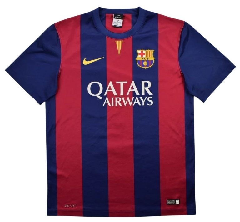 Opgive let væg 2014-15 FC Barcelona Retro Vintage Home Shirt NEYMAR JR 