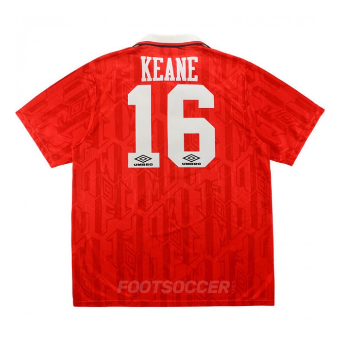 Maillot Retro Vintage Manchester United Home 1992-94 Keane (1)