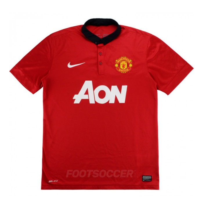 Maillot Retro Vintage Manchester United Home 2013-14 (1)