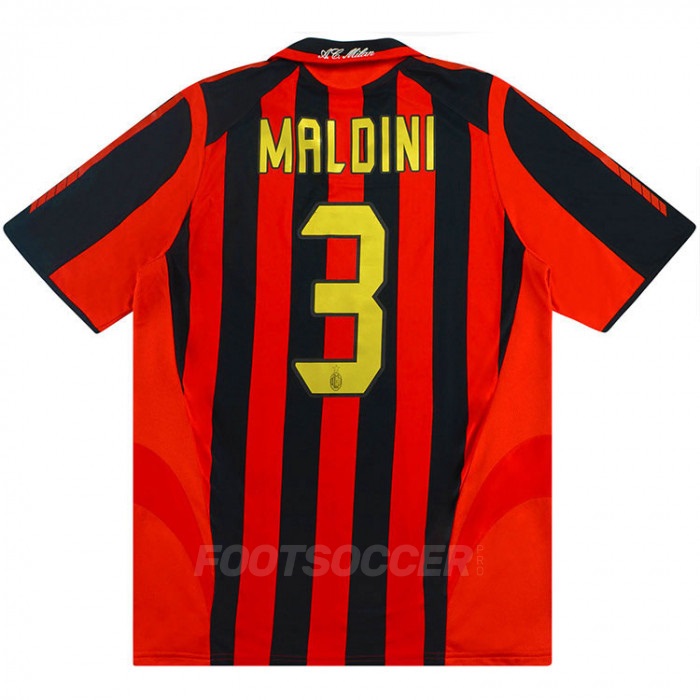 AC Milan Local MALDINI Camiseta retro vintage