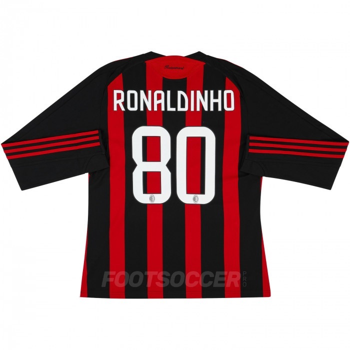 Maillot Retro Vintage Milan AC Home 2008 2009 Ronaldinho (1)