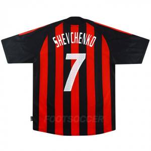 Maillot Retro Vintage Milan AC Shevchenko 2002 2003 (1)