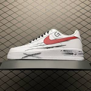 Air Force 1 Low White Black Red (1)