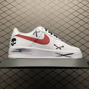 Air Force 1 Low White Black Red (2)
