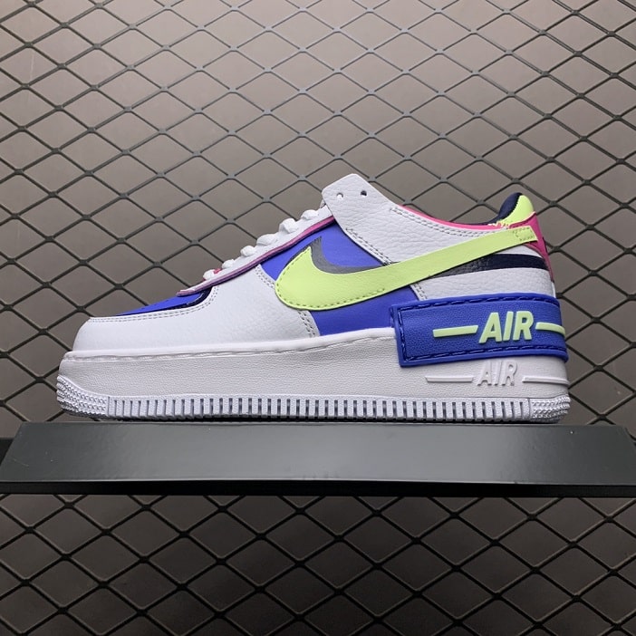 Air Force 1 Shadow White Sapphire Barely Volt (W) (1)