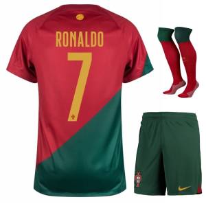 PORTUGAL CHILDREN'S JERSEY HOME WORLD CUP 2022 RONALDO (01)