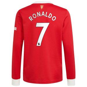 MAILLOT MANCHESTER UNITED HOME 21-22 RONALDO MANCHES LONGUES (1)