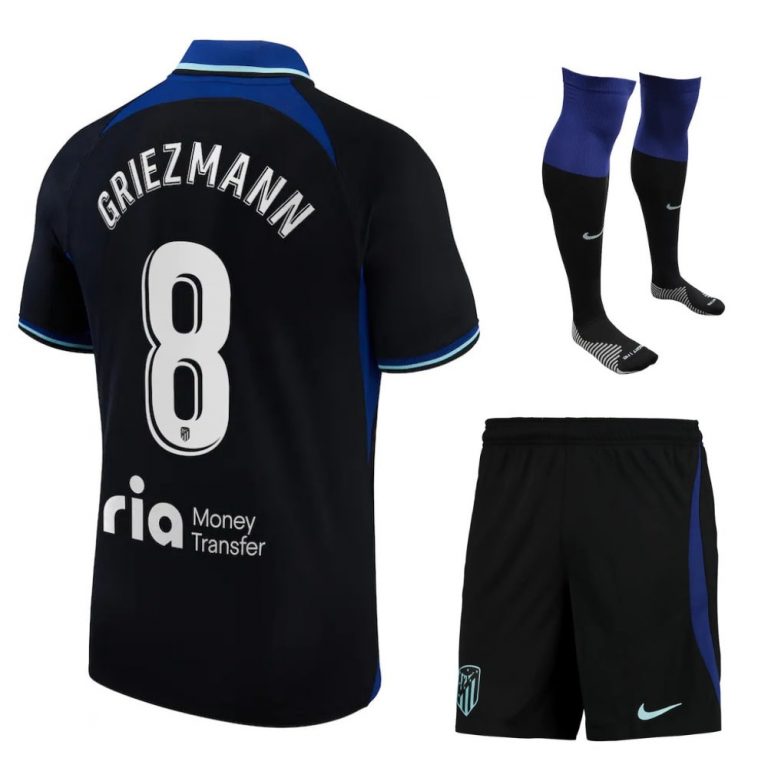 Jersey & Shorts & Socks LISIMKE Atletico Madrid Soccer Team Griezmann Kid Youth Replica Jersey Kit 