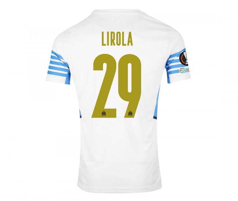 Maillot OM Europa League Domicile 2021 2022 Lirola (1)