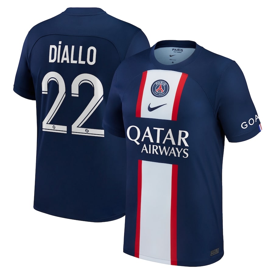 MAILLOT PSG DOMICILE 2022 2023 DIALLO 01 - Style haut de gamme : Explorer Maillots de football haut de gamme de