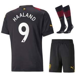 Maillot Enfant Manchester City Away 2022 2023 Haaland (1)