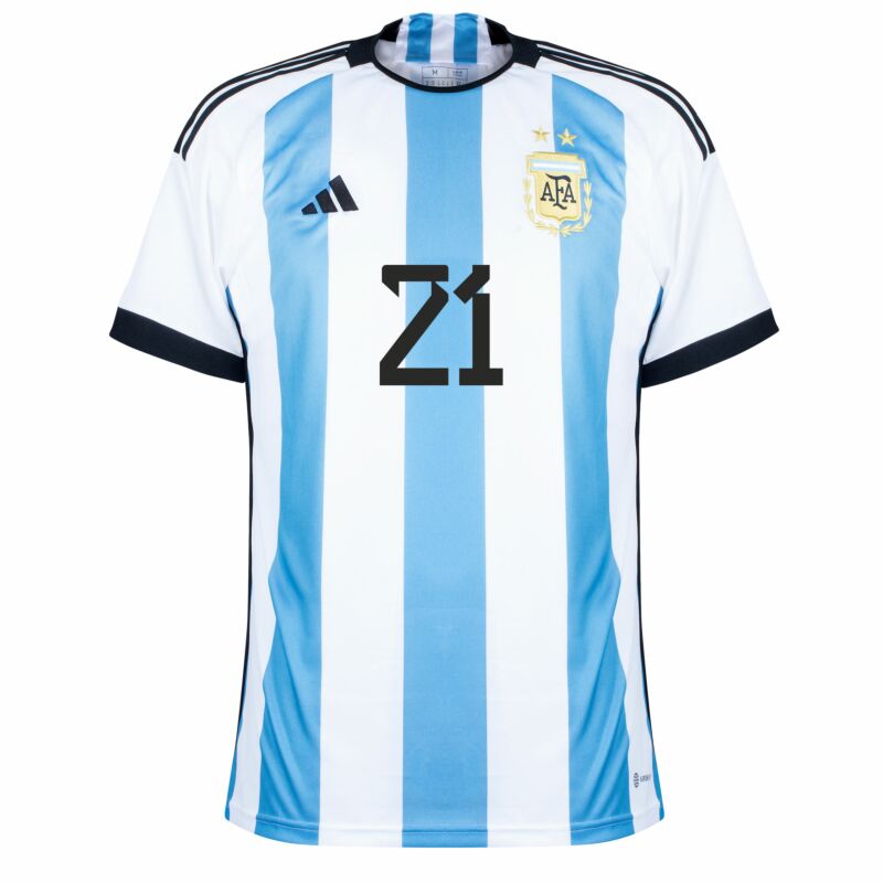MAILLOT ARGENTINE DOMICILE COUPE DU MONDE 2022 DYBALA (3)