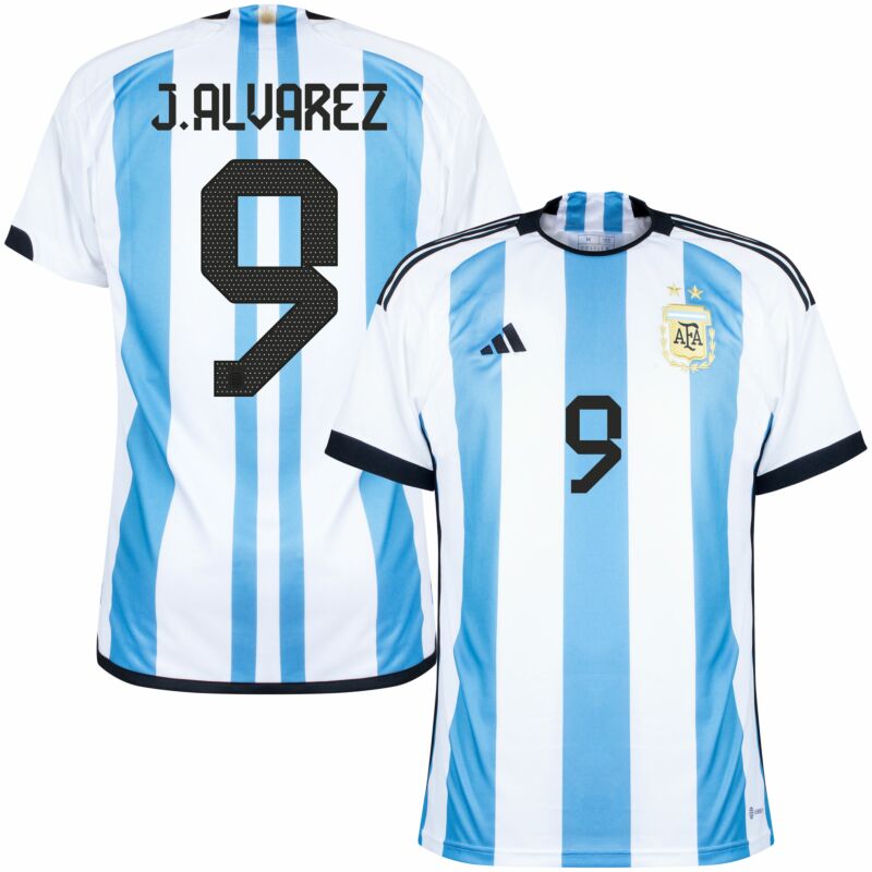 ARGENTINA HOME JERSEY WORLD CUP 2022 J.ALVAREZ