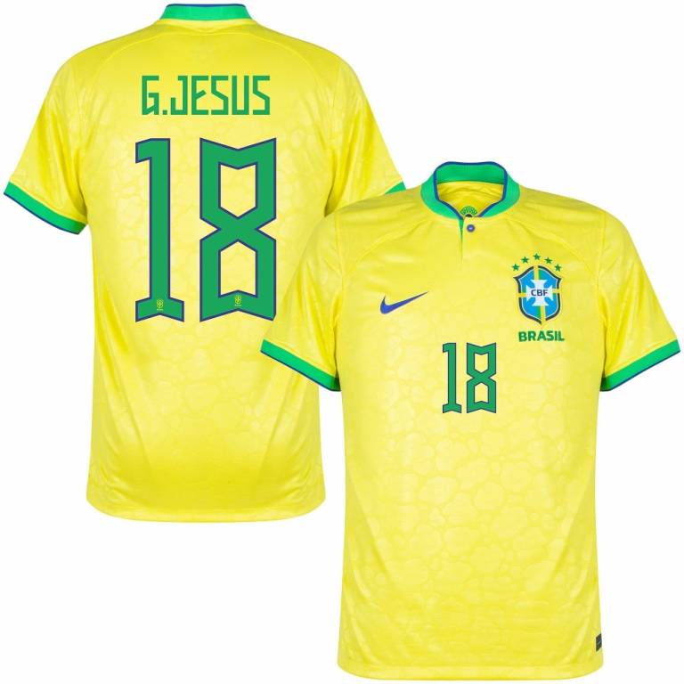 BRAZIL HOME JERSEY WORLD CUP 2022 G.JESUS ​​(01)