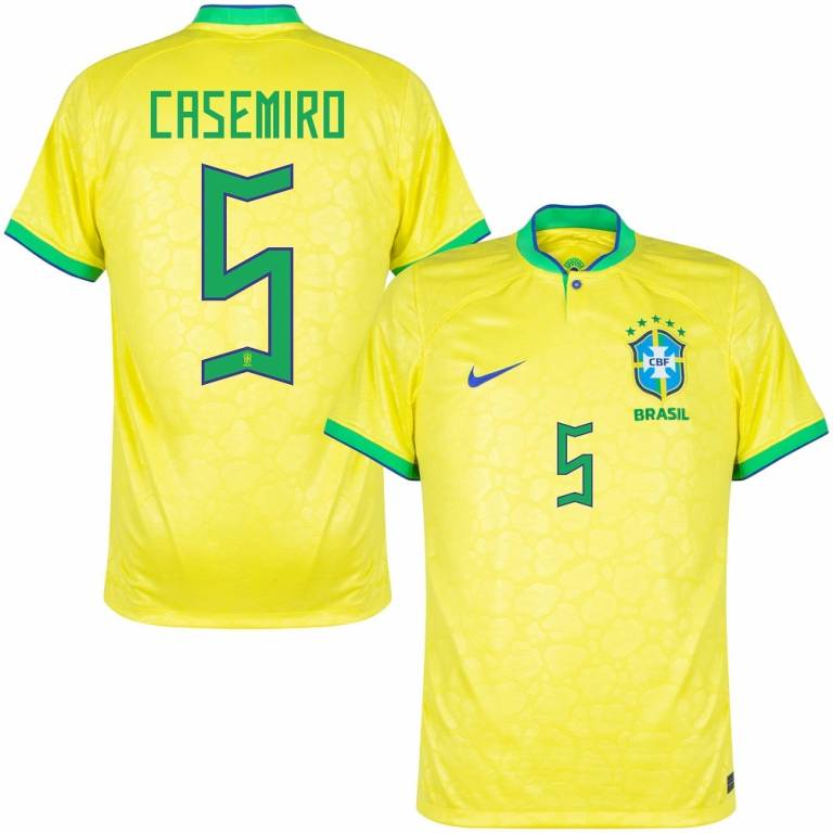 BRAZIL HOME JERSEY WORLD CUP 2022 CASEMIRO (1)