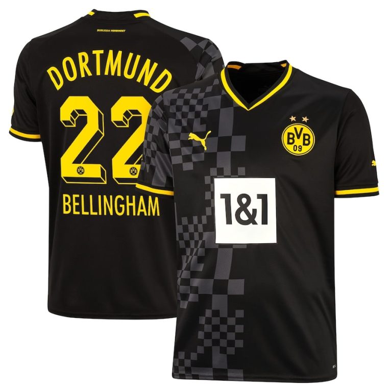 BVB DORTMUND Away JERSEY 2022 2023 BELLINGHAM (1)