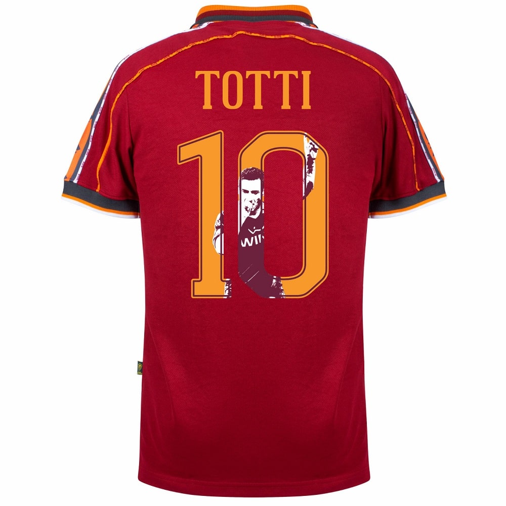 MAILLOT COPA AS ROMA HOME TOTTI RETRO 1998-1999 (2)