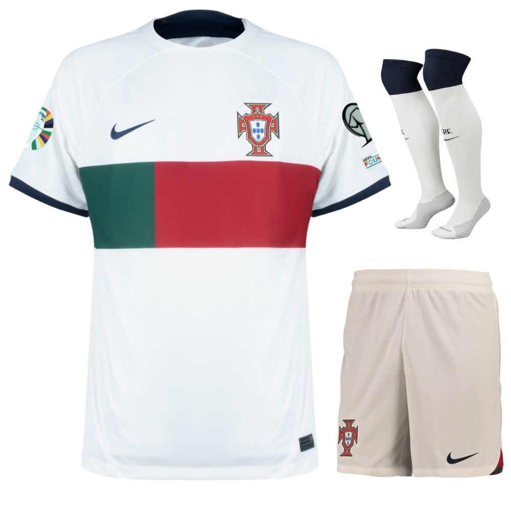 Portugal Euro 2024 Kits Foot Soccer Portugal Shirt 2023 2024   MAILLOT ENFANT PORTUGAL EXTERIEUR EURO 2024 QUALIFICATIONS 