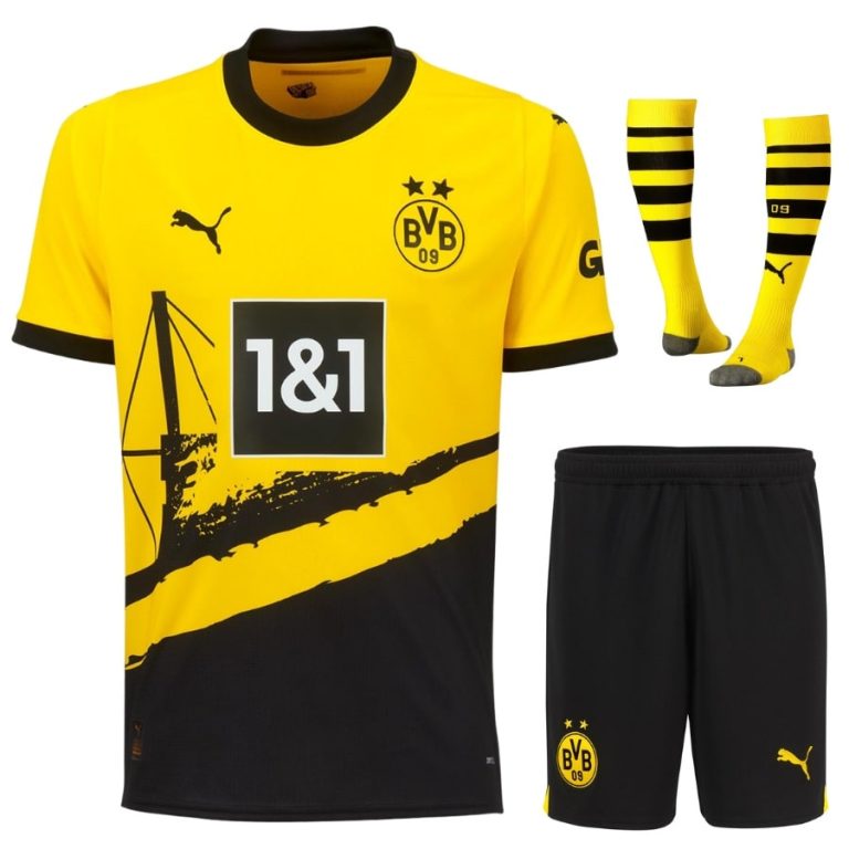 BVB Dortmund Home Kids Kit Shirt 2023 2024 (1)