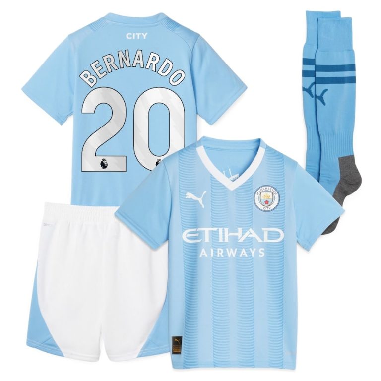 Manchester City Home Child Kit Shirt 2023 2024 Bernardo (1)