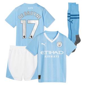 Maillot Kit Enfant Manchester City Domicile 2023 2024 De Bruyne (1)