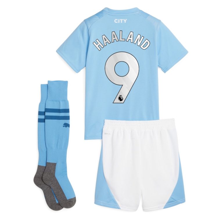 Manchester City Home Child Kit Shirt 2023 2024 Haaland (2)