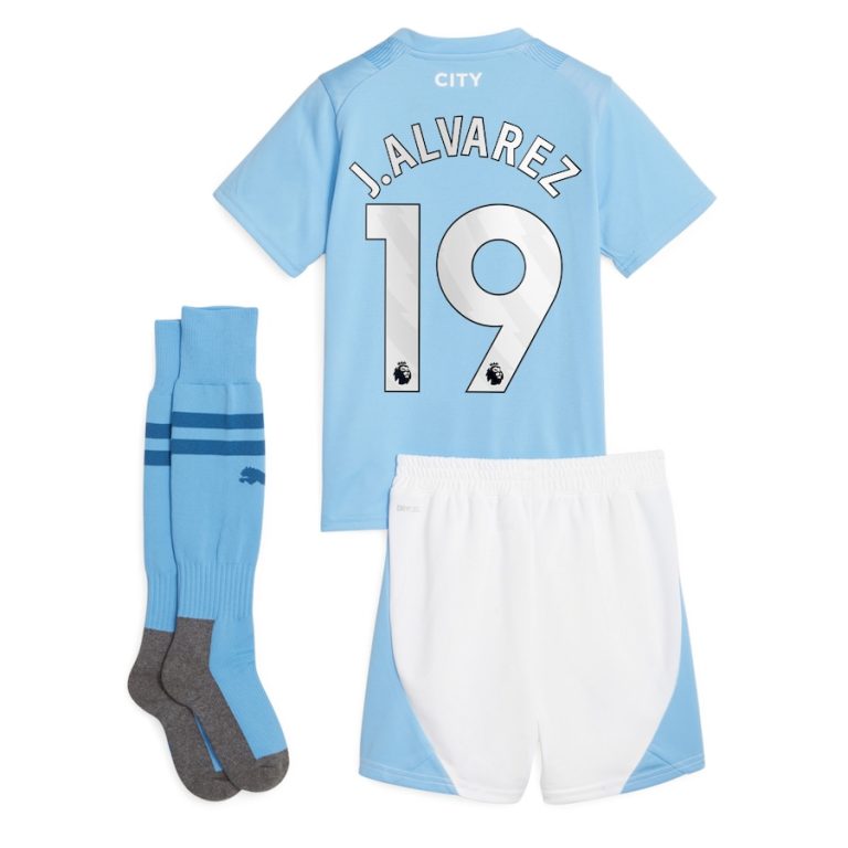 Manchester City Home Child Kit Shirt 2023 2024 J.Alvarez (2)