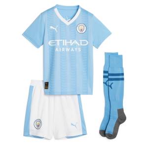 Manchester City Home Child Kit Shirt 2023 2024 J.Alvarez (3)