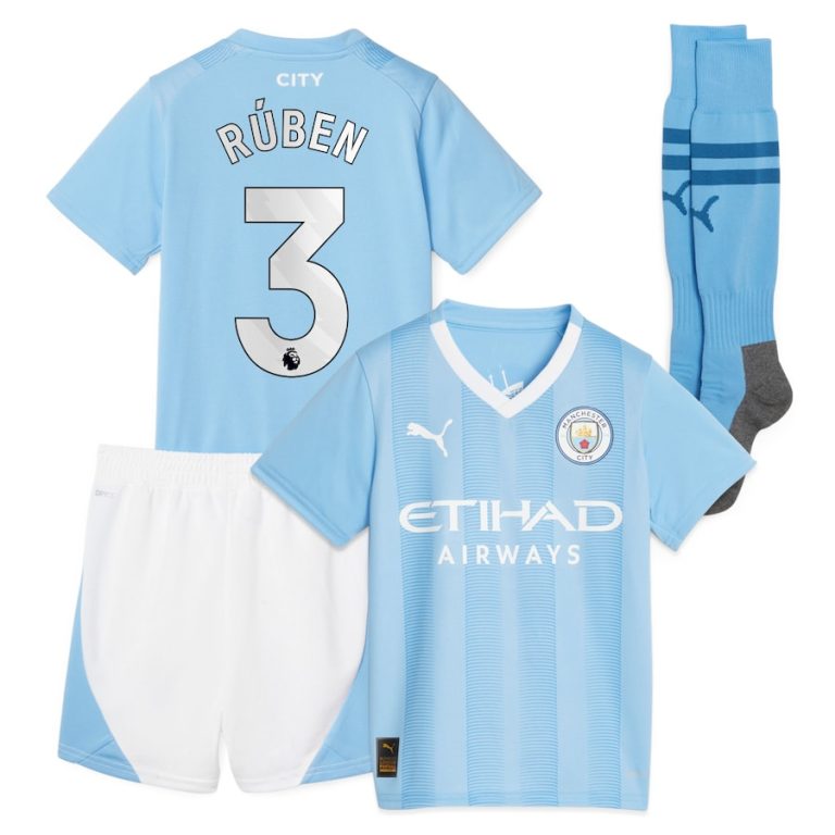 Manchester City Home Child Kit Shirt 2023 2024 Ruben (1)