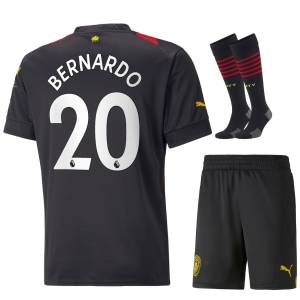 Maillot Kit Enfant Manchester City extérieur 2022 2023 Bernardo (1)