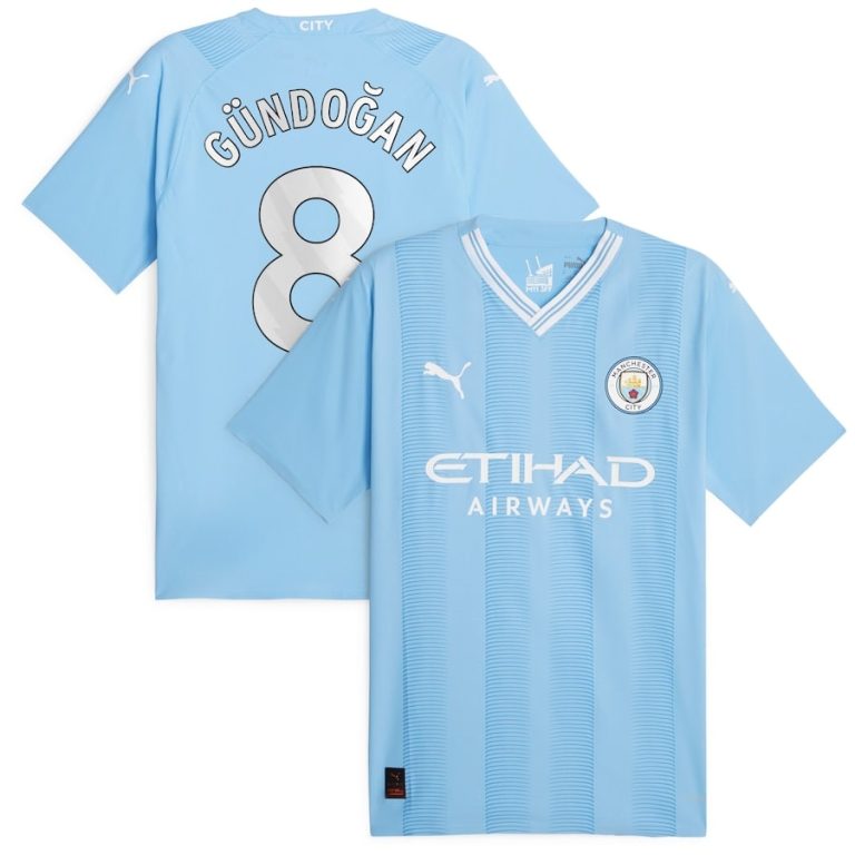 Manchester City Home Shirt 2023 2024 Gundogan (1)