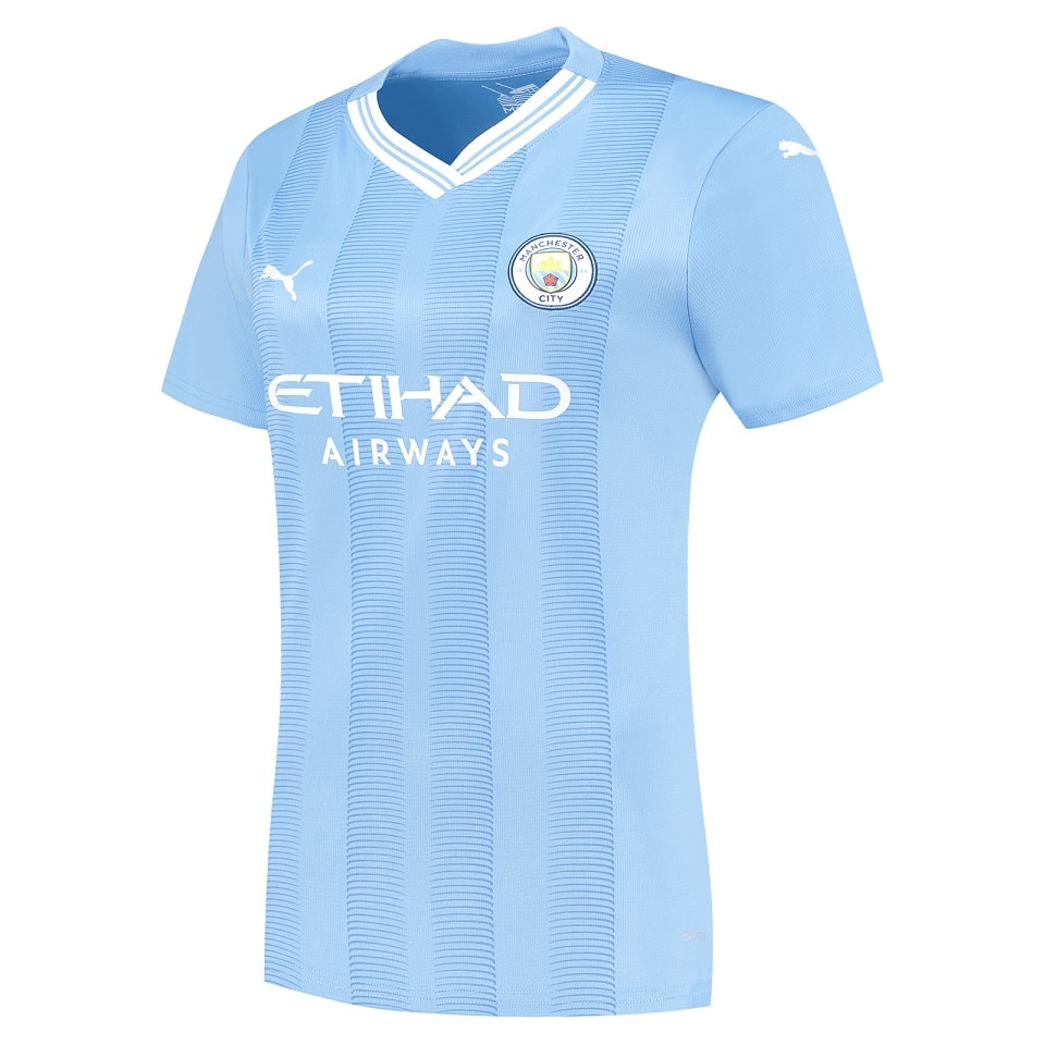 Manchester City Home Shirt 2023 2024 Stones Foot Soccer Pro