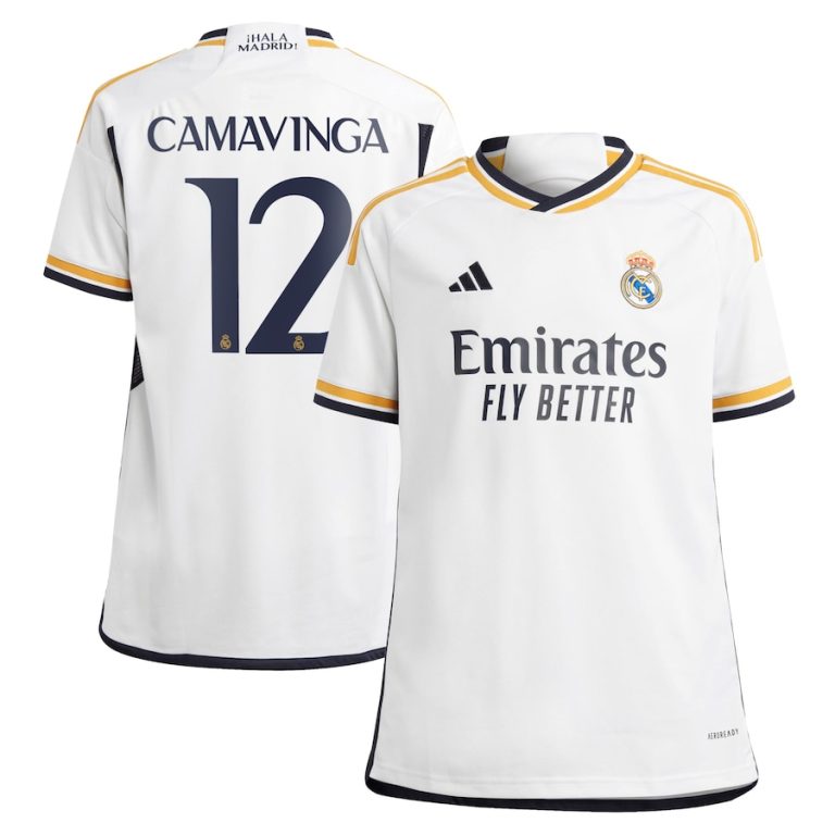 Real Madrid Home Child Shirt 2023 2024 Camavinga (1)